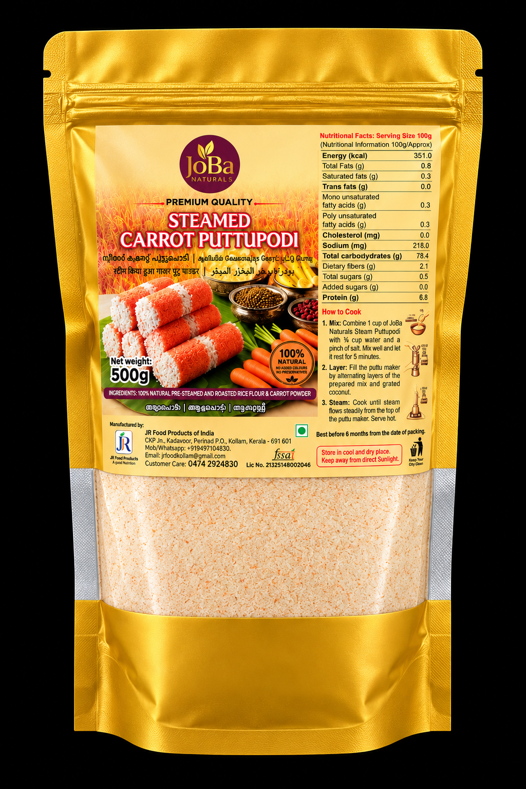 Carrot Puttu Podi