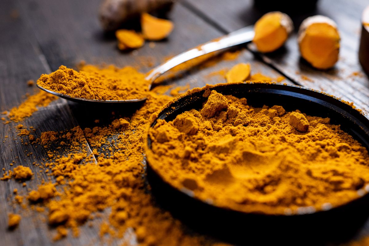 Turmeric powder close-up